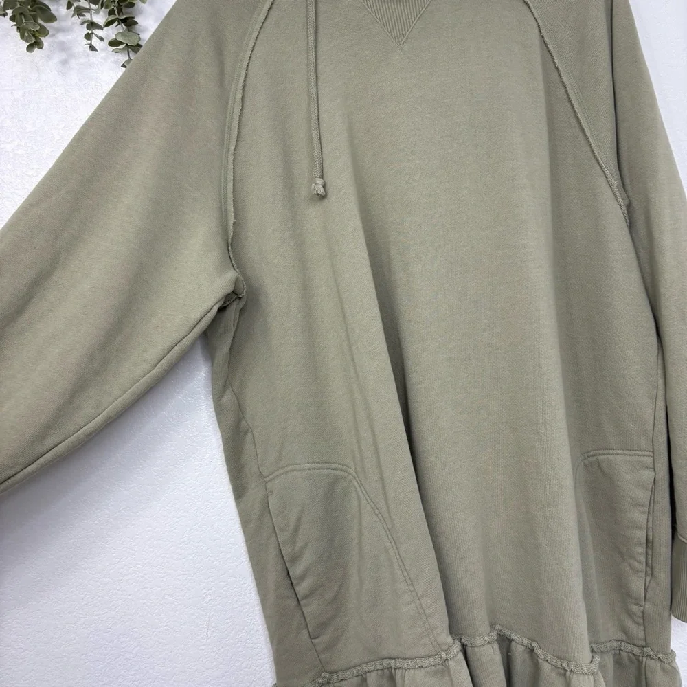 American Eagle Outfitters Olive Hoodie Dress - Picture 4 of 9